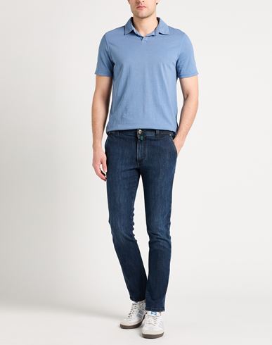 Man Jeans Blue Size 32 Cotton, Elastane