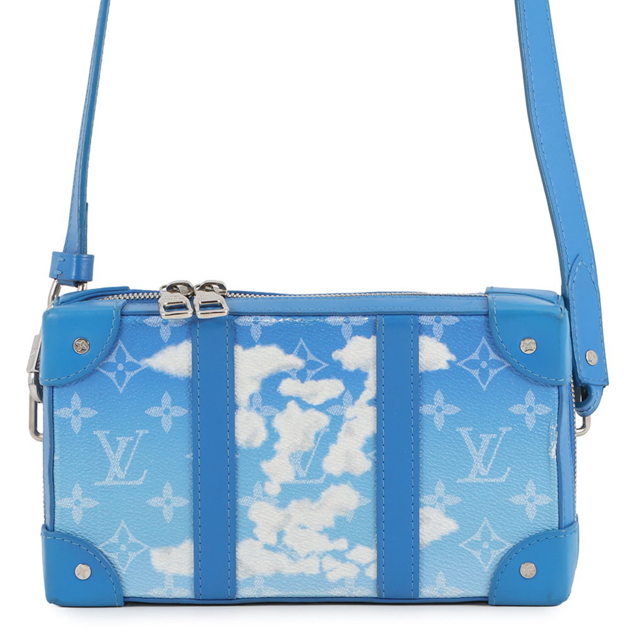 Louis Vuitton Blue White Monogram Handbag Shoulder Bag Pre-Owned