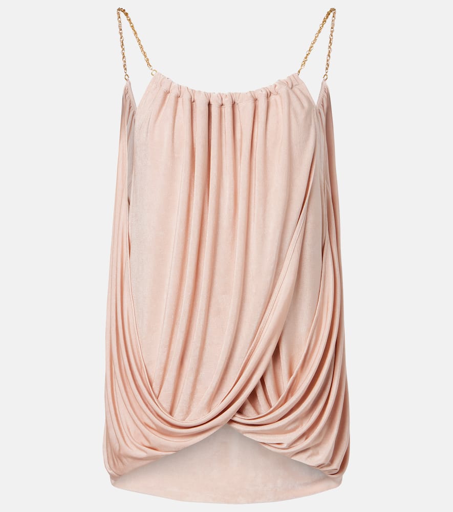 Chain-detail draped top