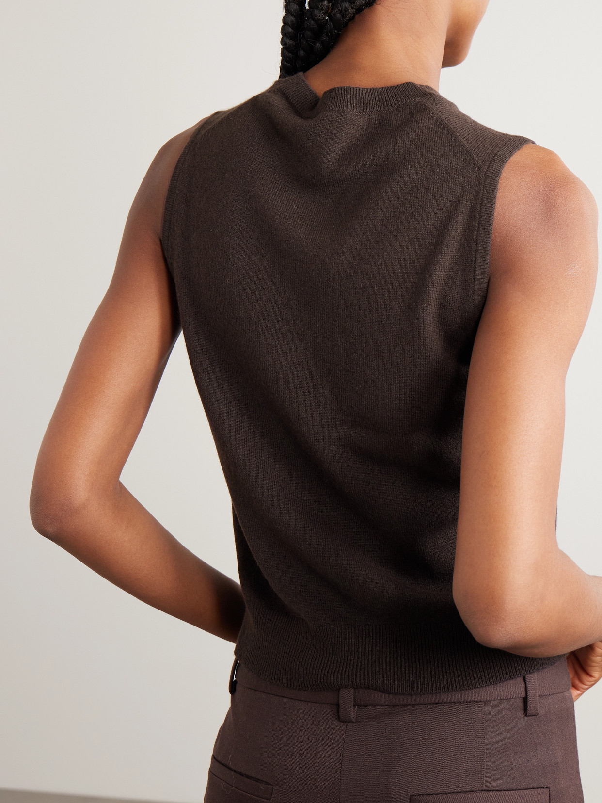 Cashmere Tank - Brown