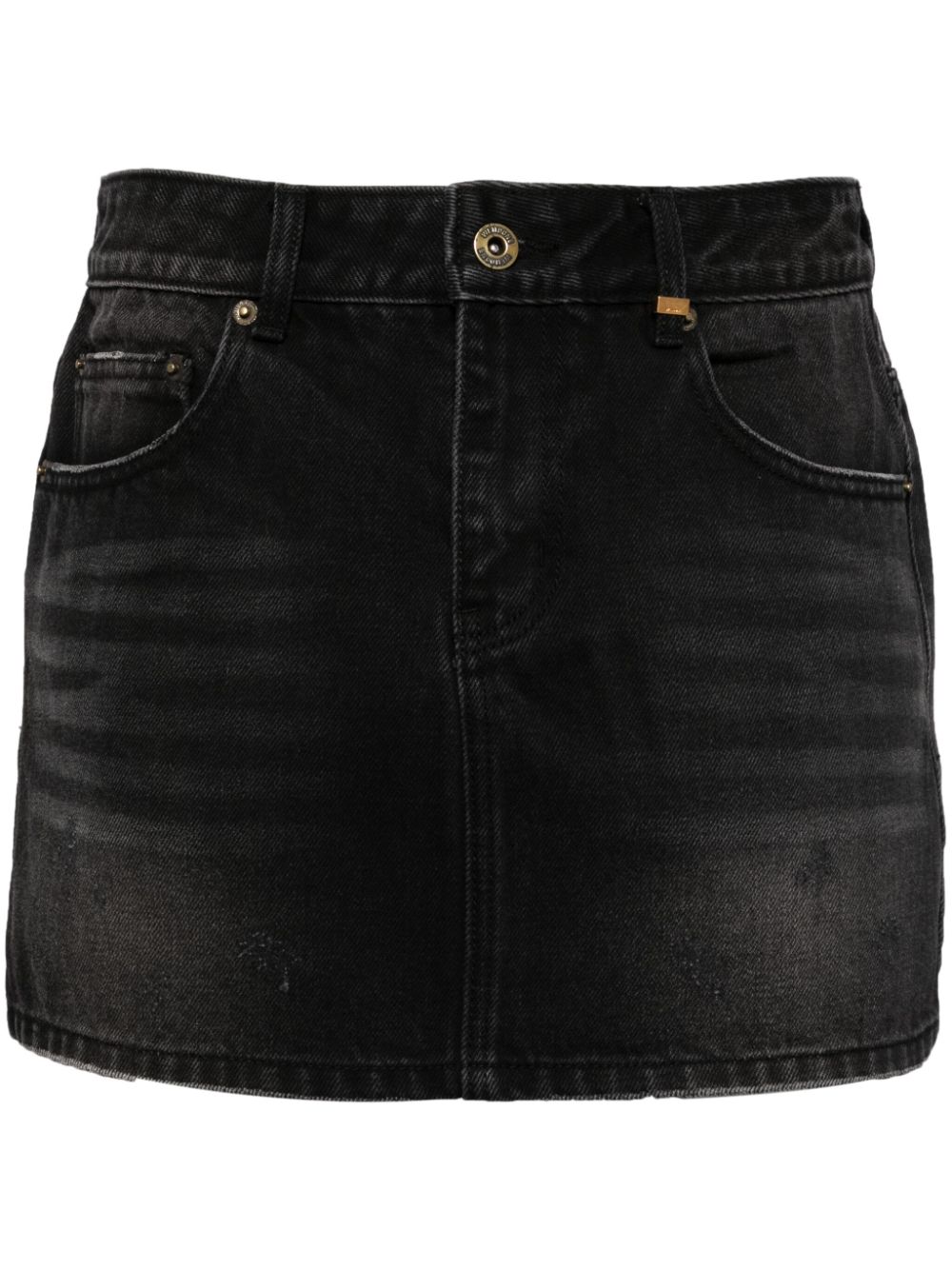 Cotton A-line skirt - Black