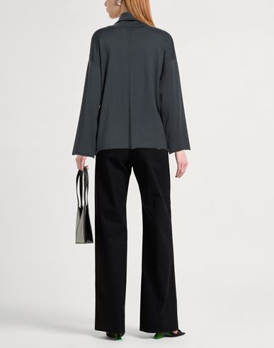 Woman Turtleneck Grey Size 4 Merino Wool