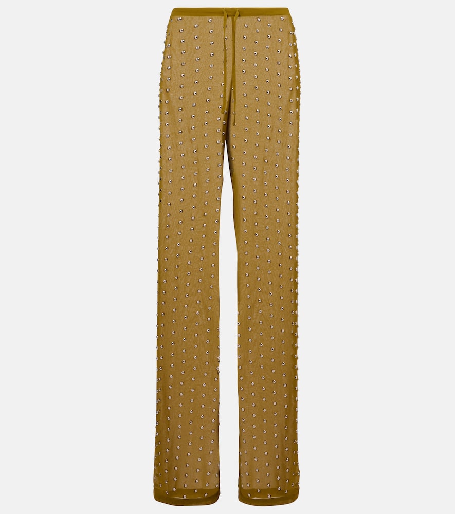 Embellished straight pants