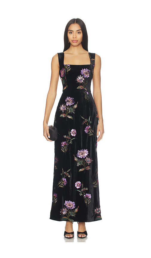 ELLIATT Clio Gown in Black Multi. XXL also in L, M, S