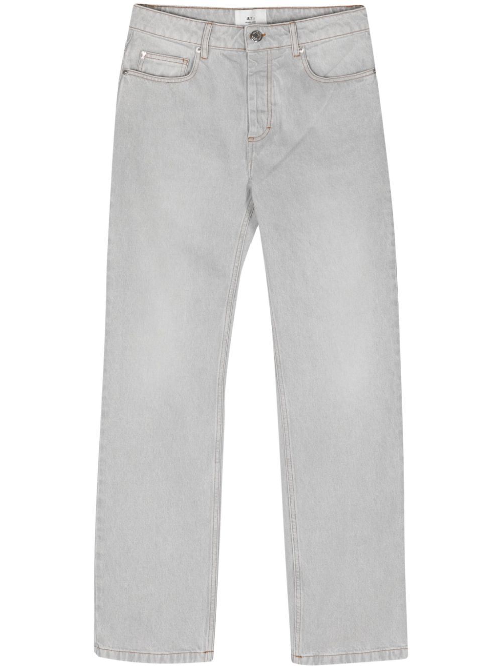 Low-rise straight-leg jeans - 0555 JAVEL GREY