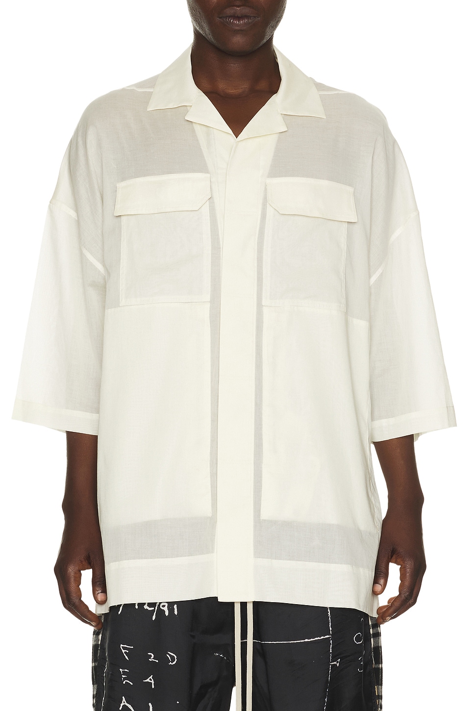 Rick Owens Magnum Tommy Shirt in Crea