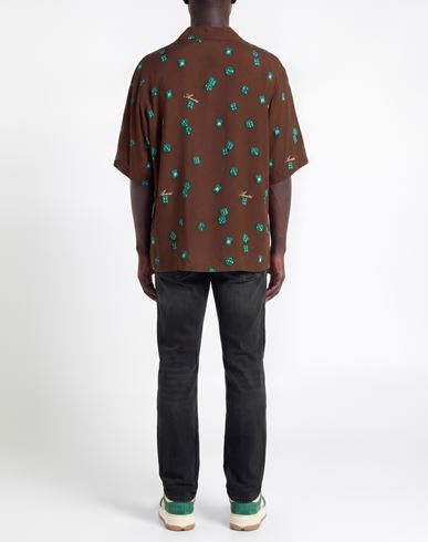 Man Shirt Brown Size S Viscose