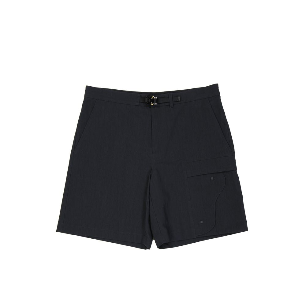 Cotton-Blend Bermuda Shorts — Black