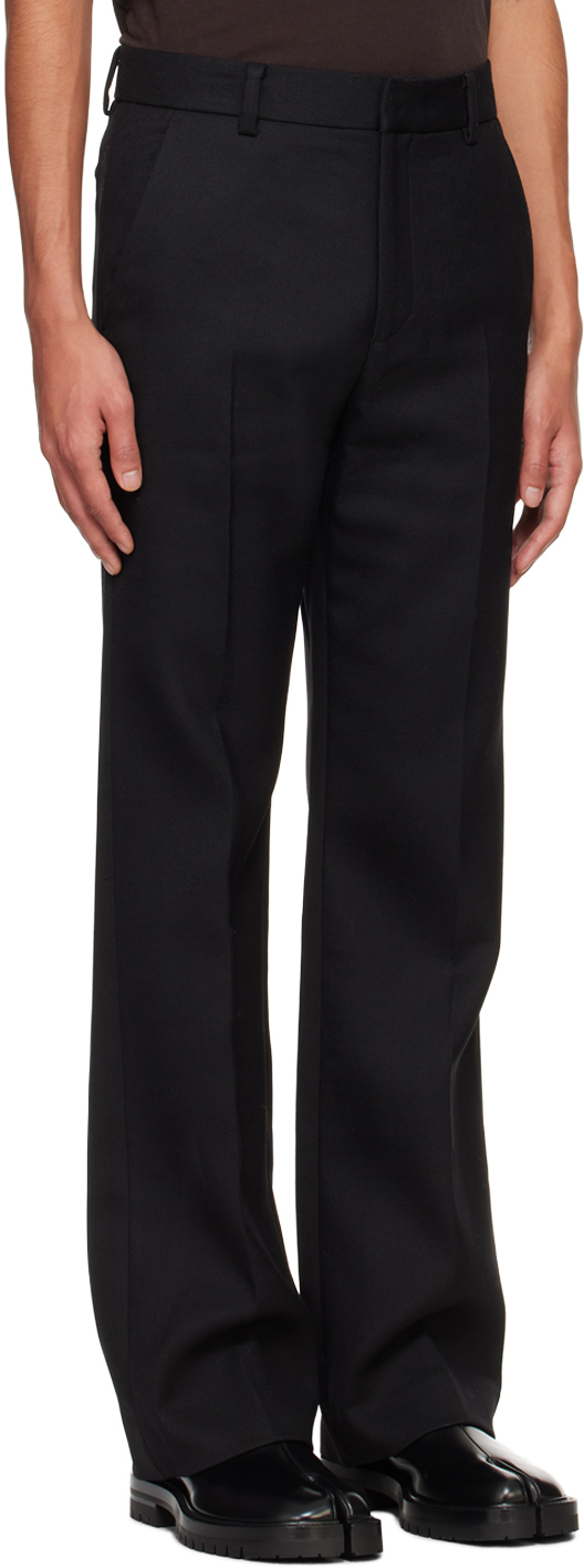 System Black Bootcut Trousers