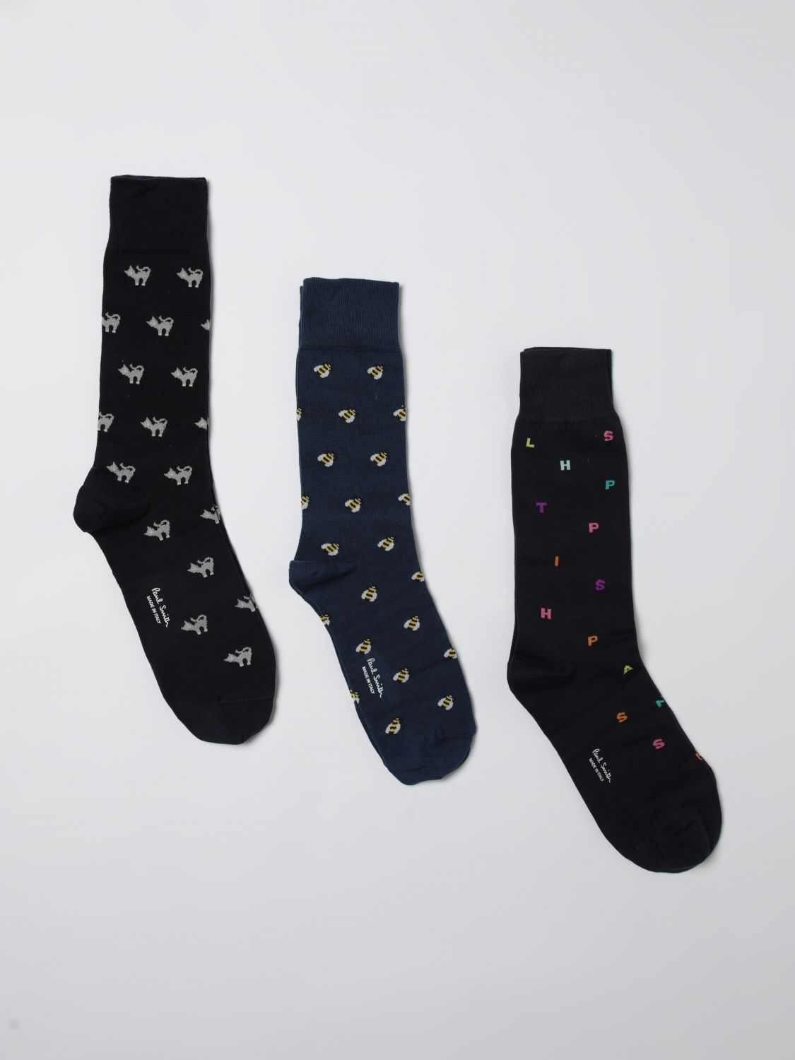Intarsia-knit socks - Blue