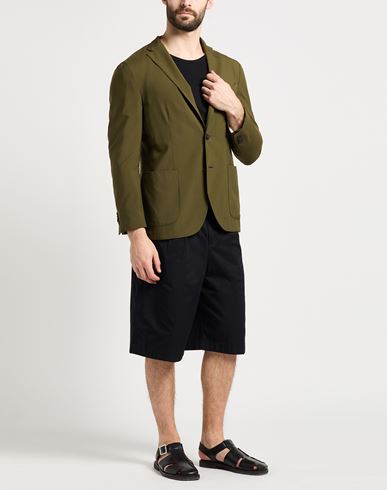 Man Blazer Military green Size 50 Virgin Wool