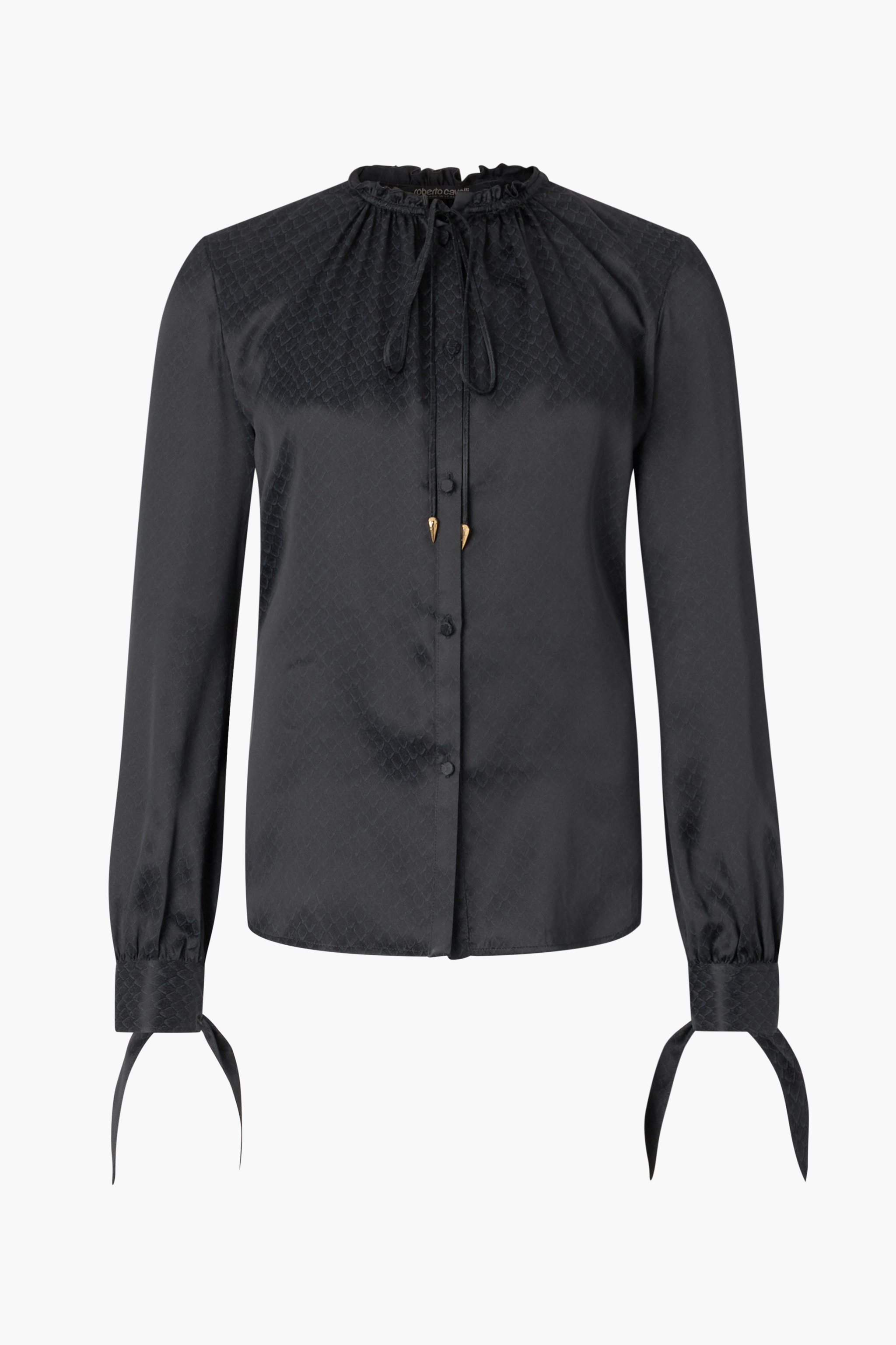 Snake-effect Silk Shirt