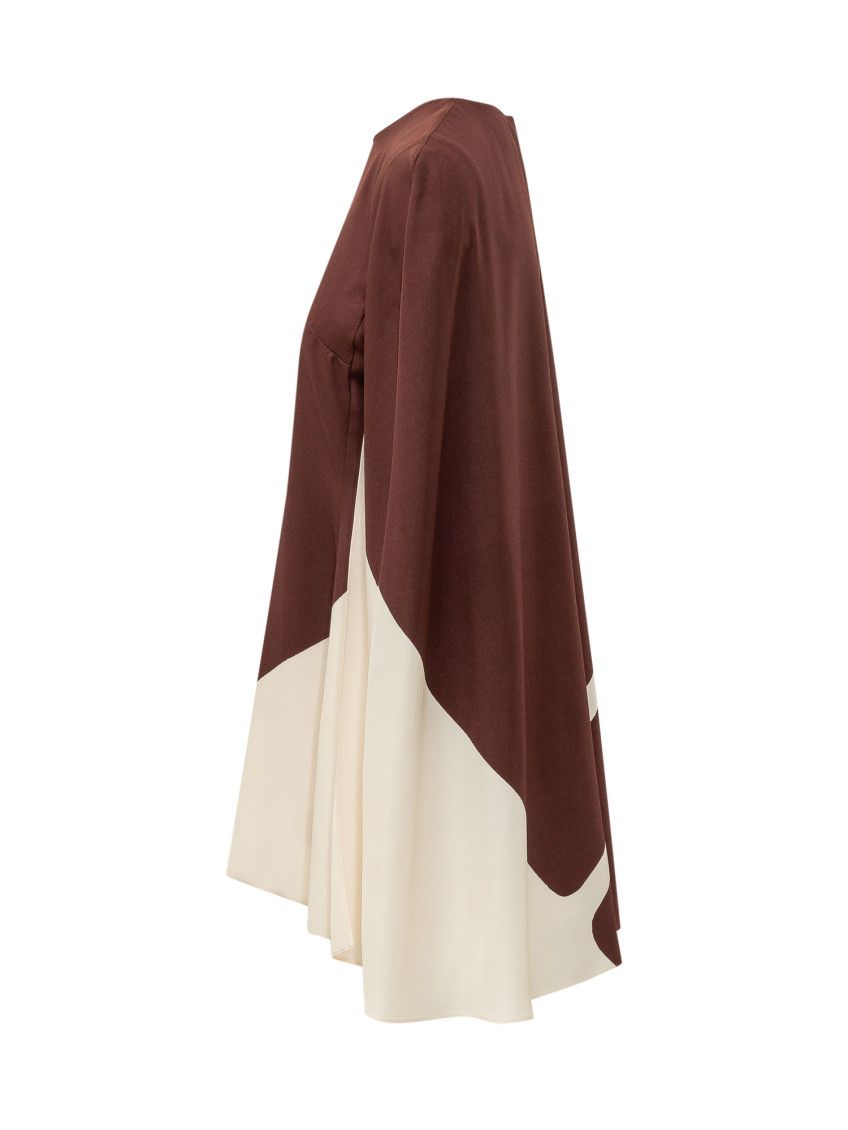 Multicolour Round Neck Midi Dress