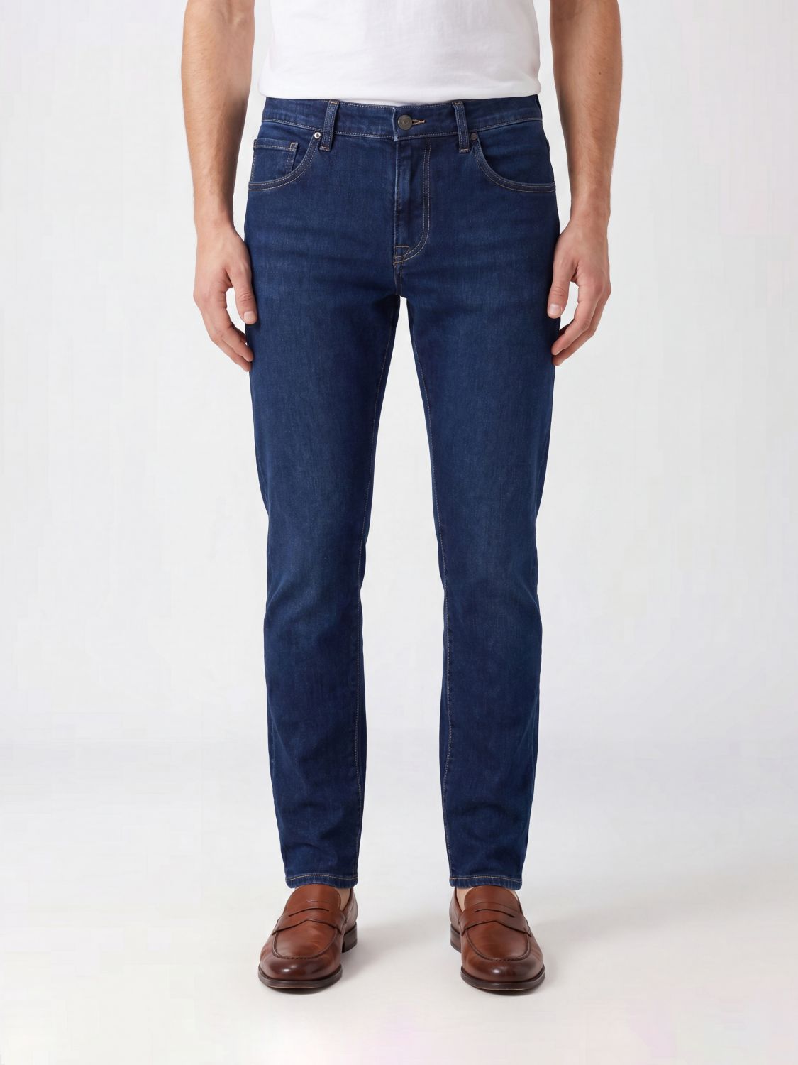 Pants Men color Denim