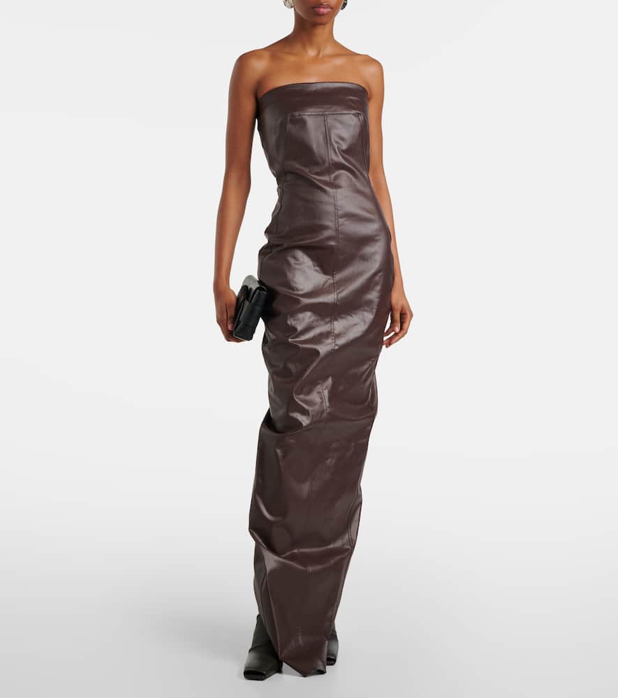 Denim bustier gown