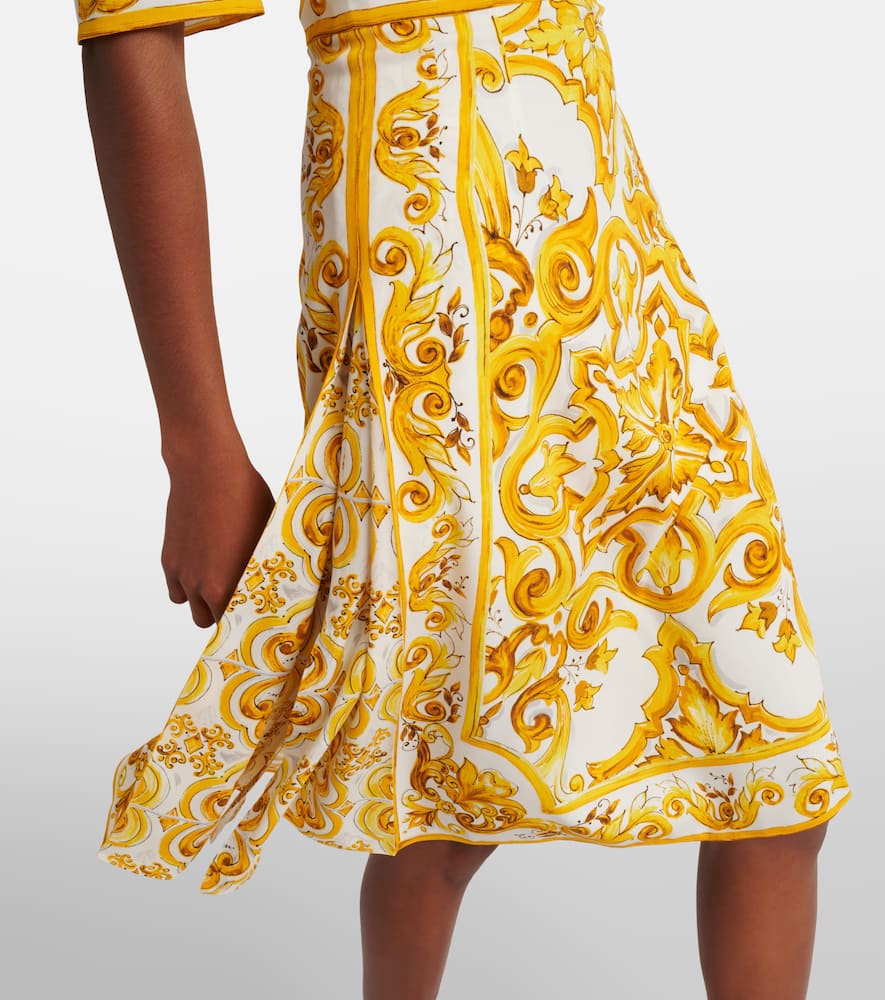 Majolica silk-blend charmeuse midi dress