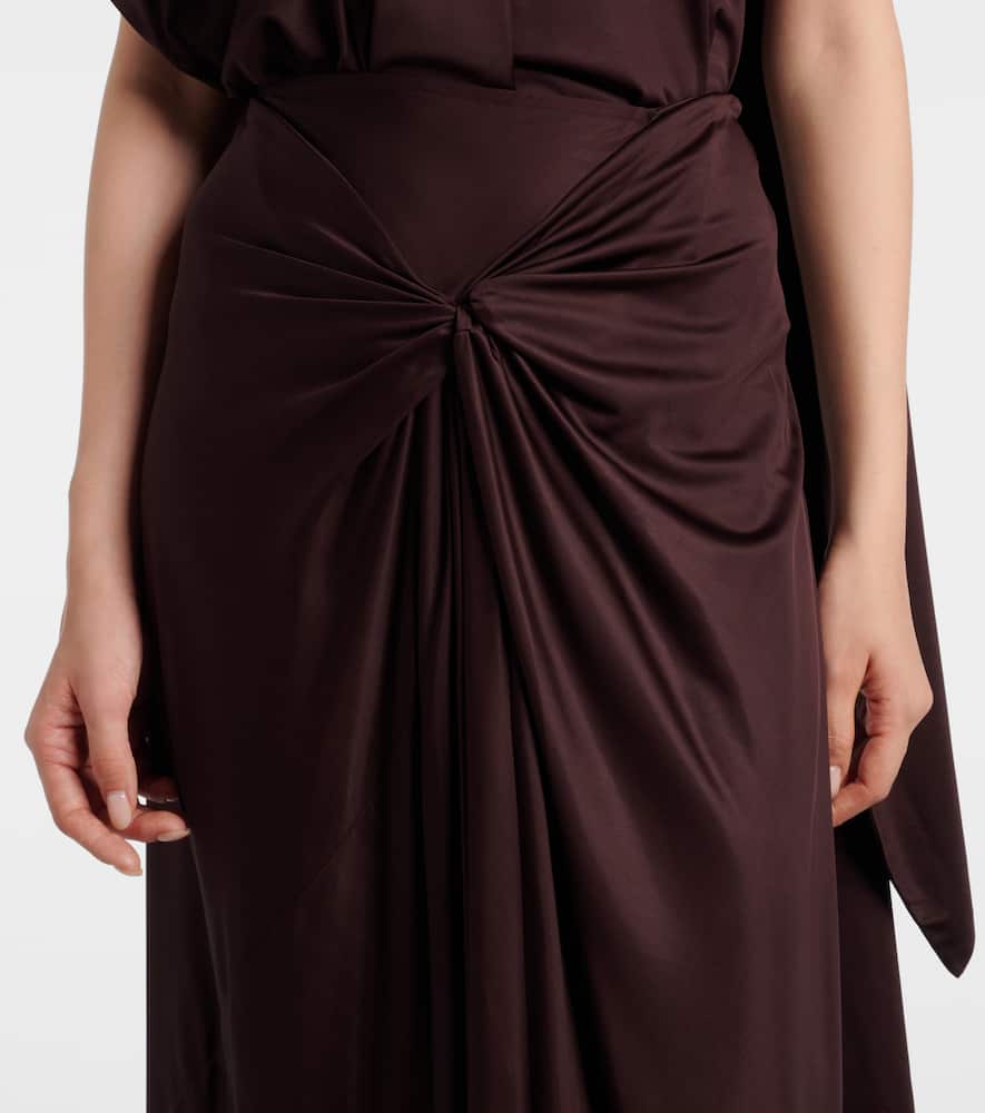 Draped maxi skirt