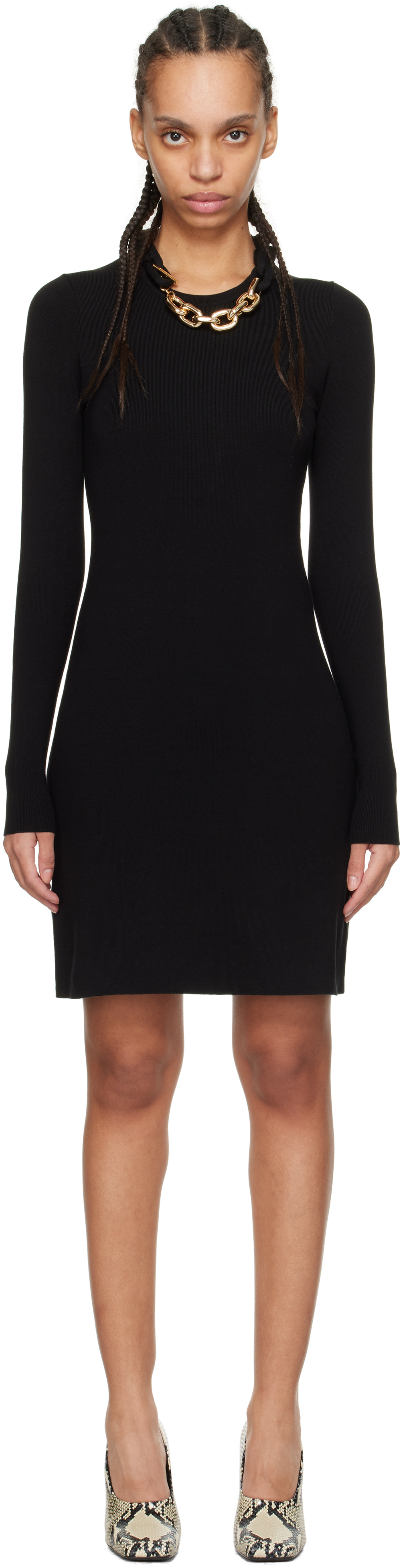 Rabanne Black Knitted Minidress