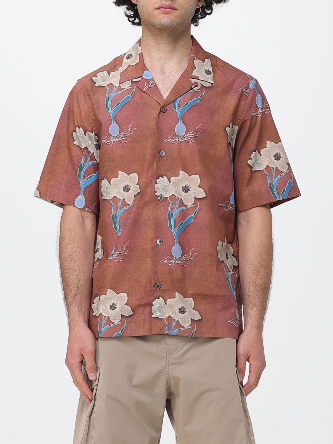 Shirt Men color Orange