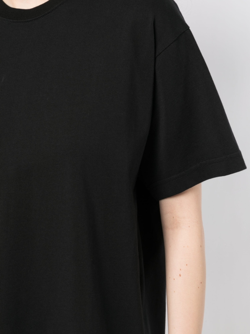 Crew-neck cotton T-shirt - Black