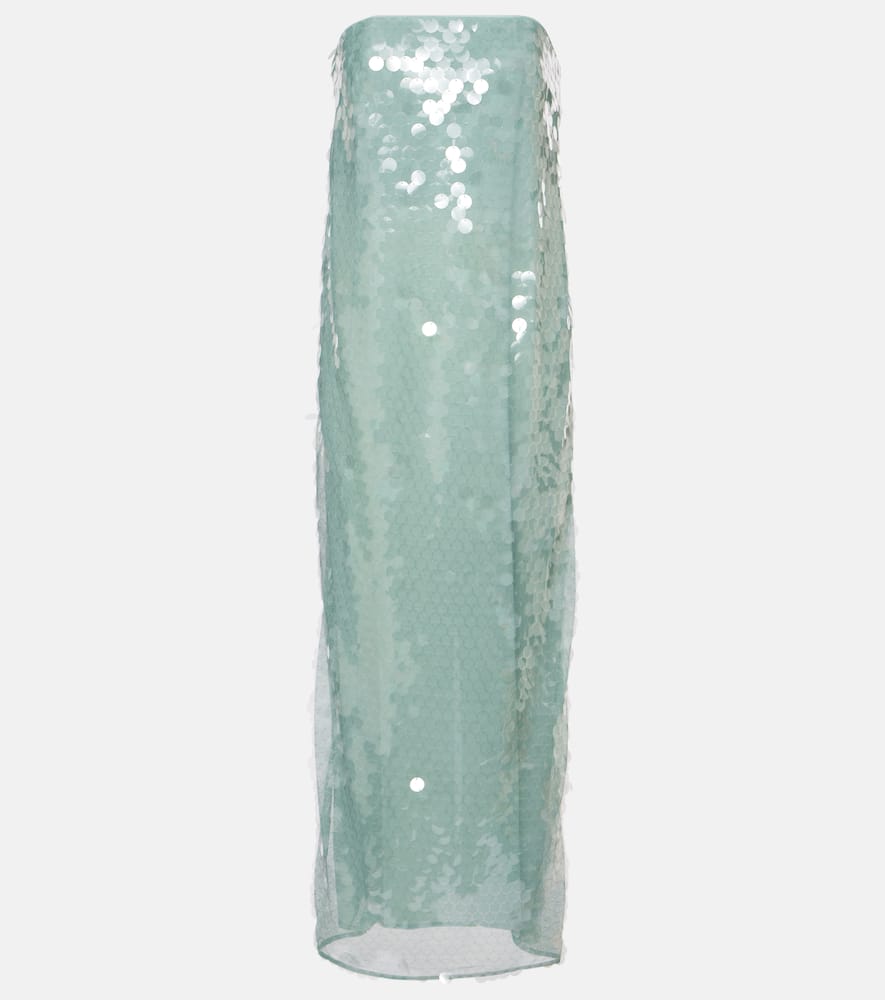 Casey sequined strapless maxi dress