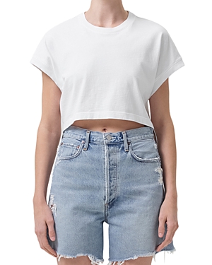 Cropped cotton T-shirt - White