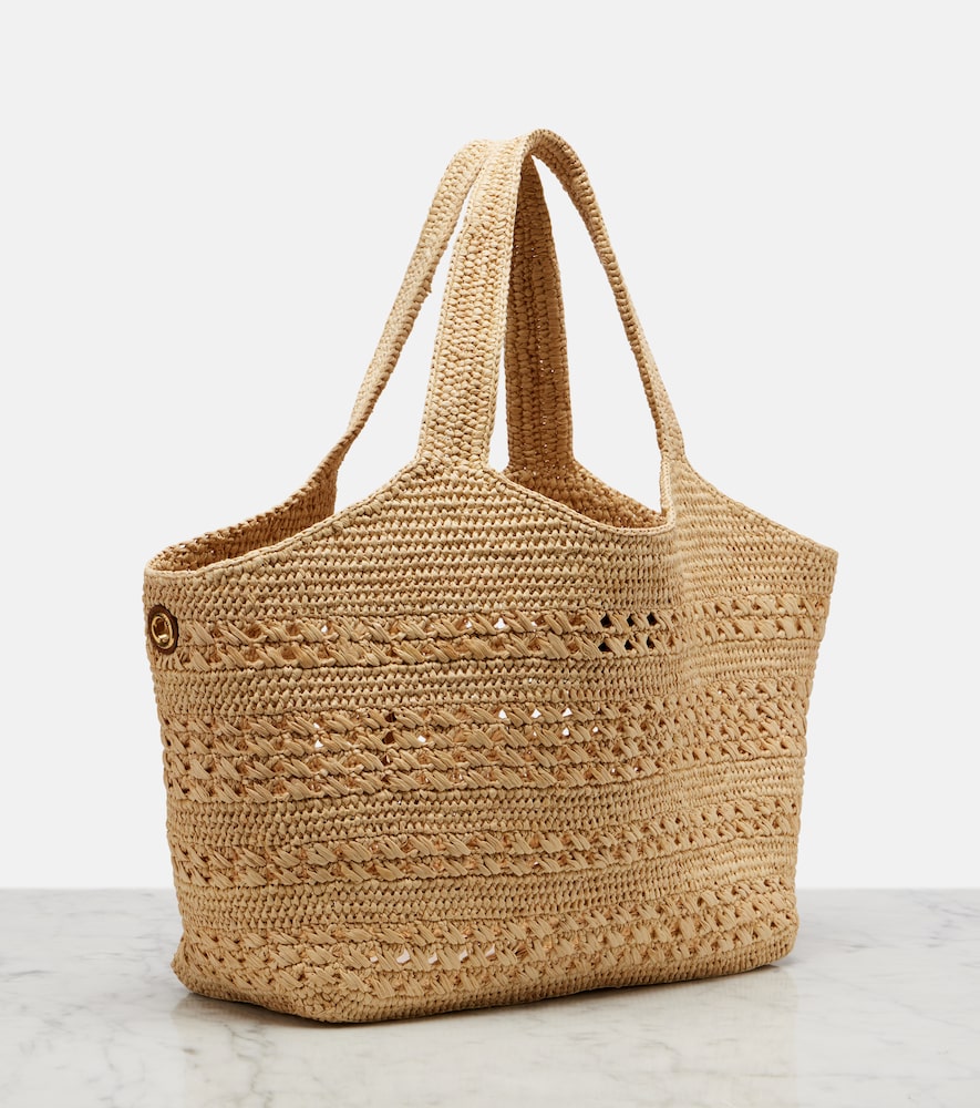 Icare Medium raffia tote bag