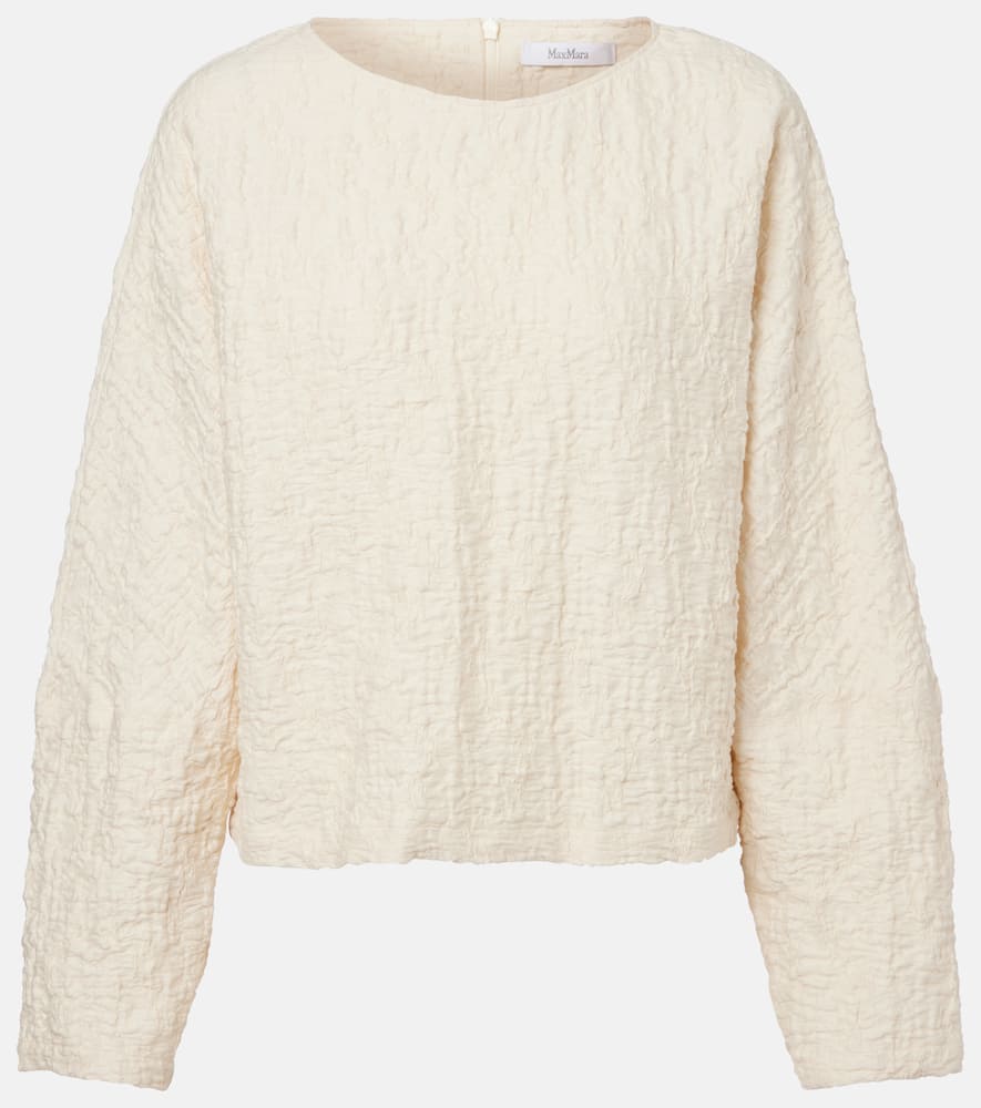 Pepaia cotton-blend jersey top
