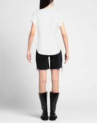 Woman Top White Size 4 Acetate, Silk