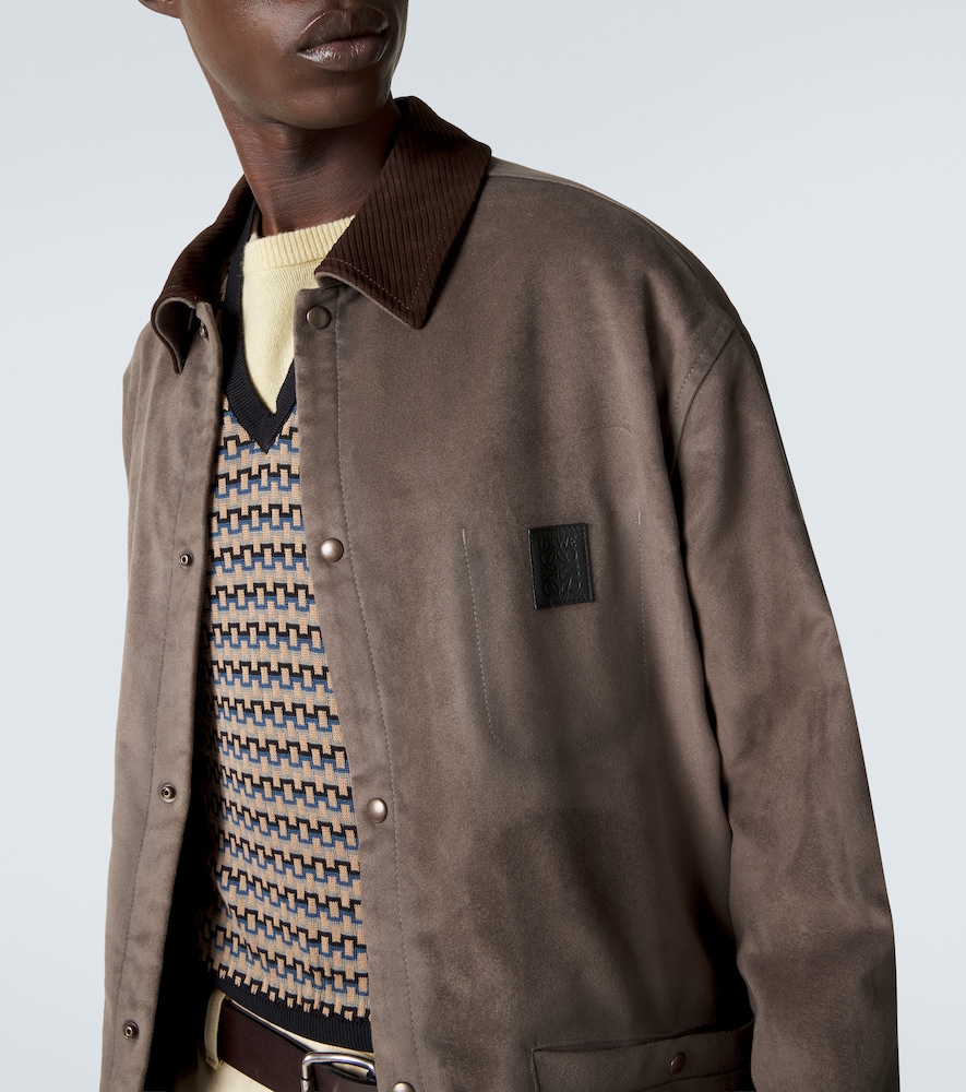 Suede-trimmed jacket