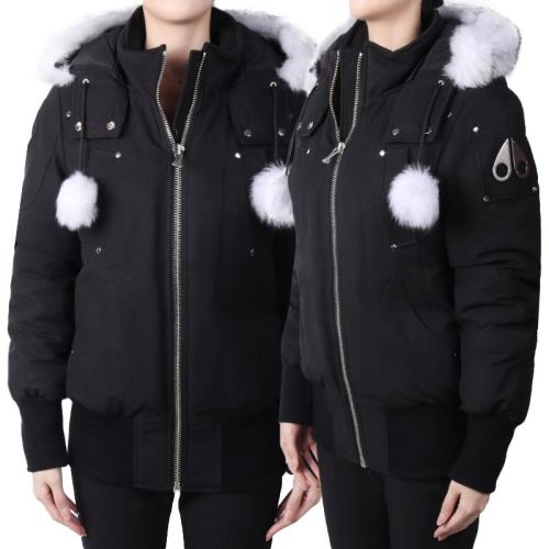 Feather down hooded jacket - Black