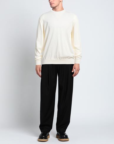 Man Sweater Ivory Size S Merino Wool