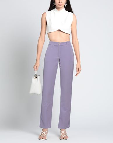 Woman Pants Lilac Size 6 Polyurethane, Viscose, Elastane