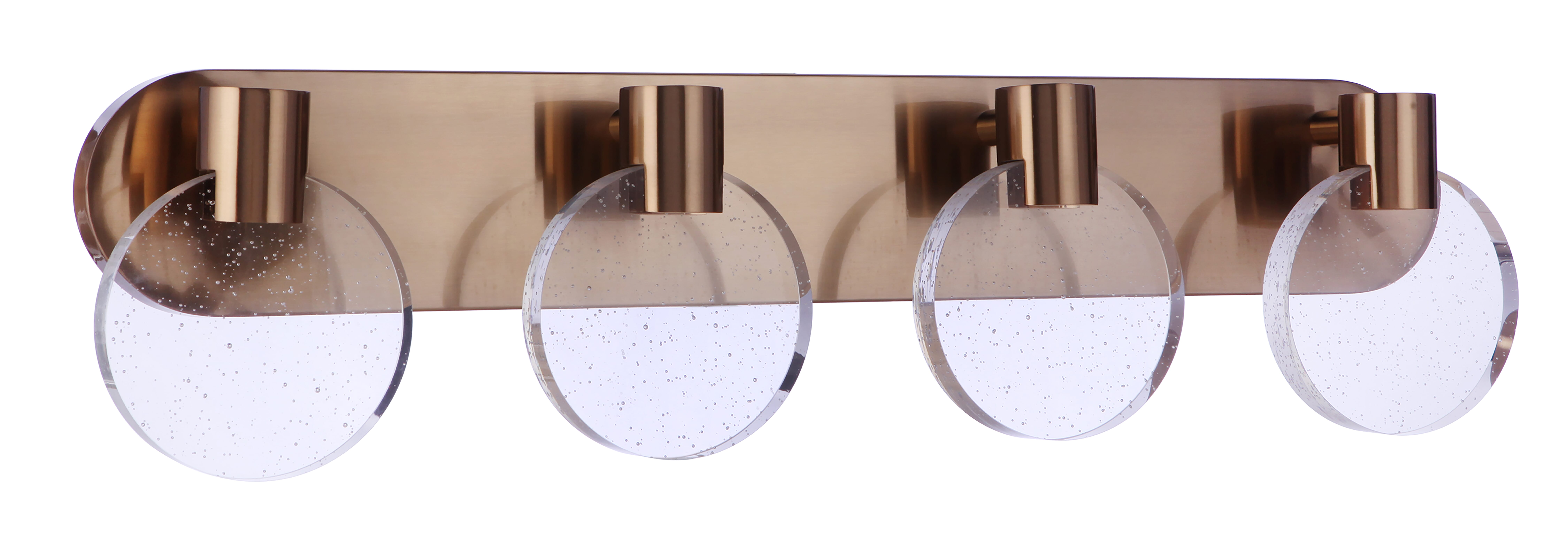 Satin Brass LED Vanity from the Glisten Collection