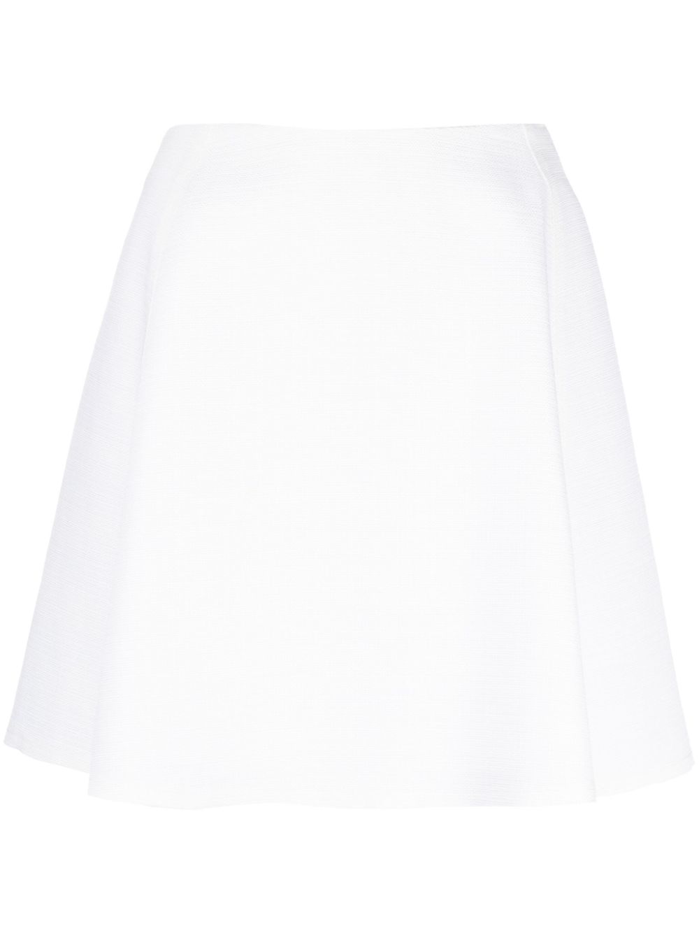 High-waist A-line skirt - White