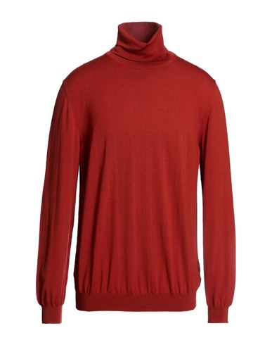 Man Turtleneck Rust Size 46 Virgin Wool, Polyamide