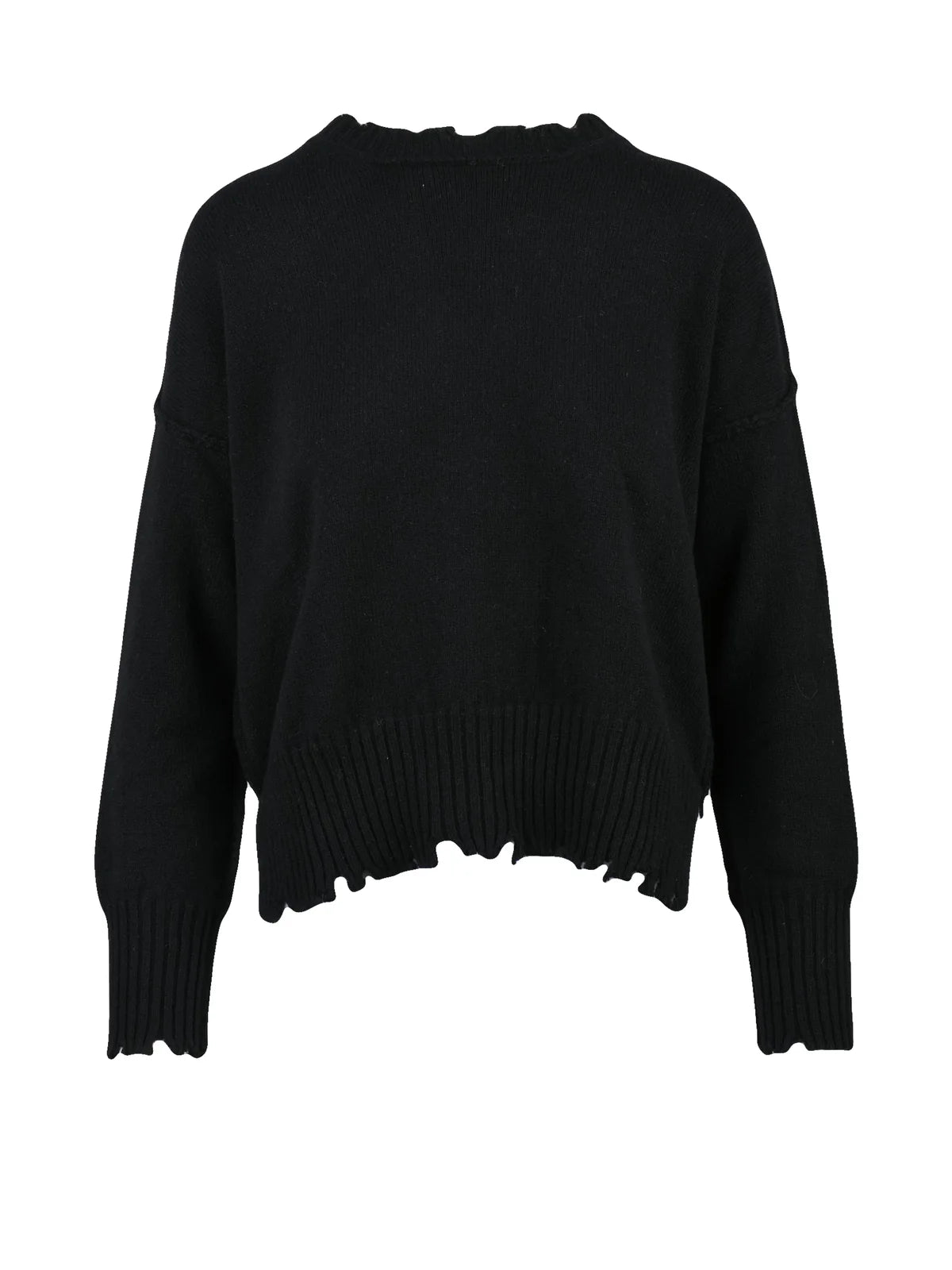 Distressed Cashmere Crewneck Sweater