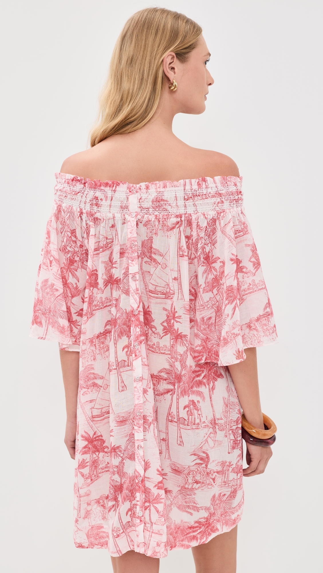 Flagler Mini Dress Palm Beach Vermilion One Size
