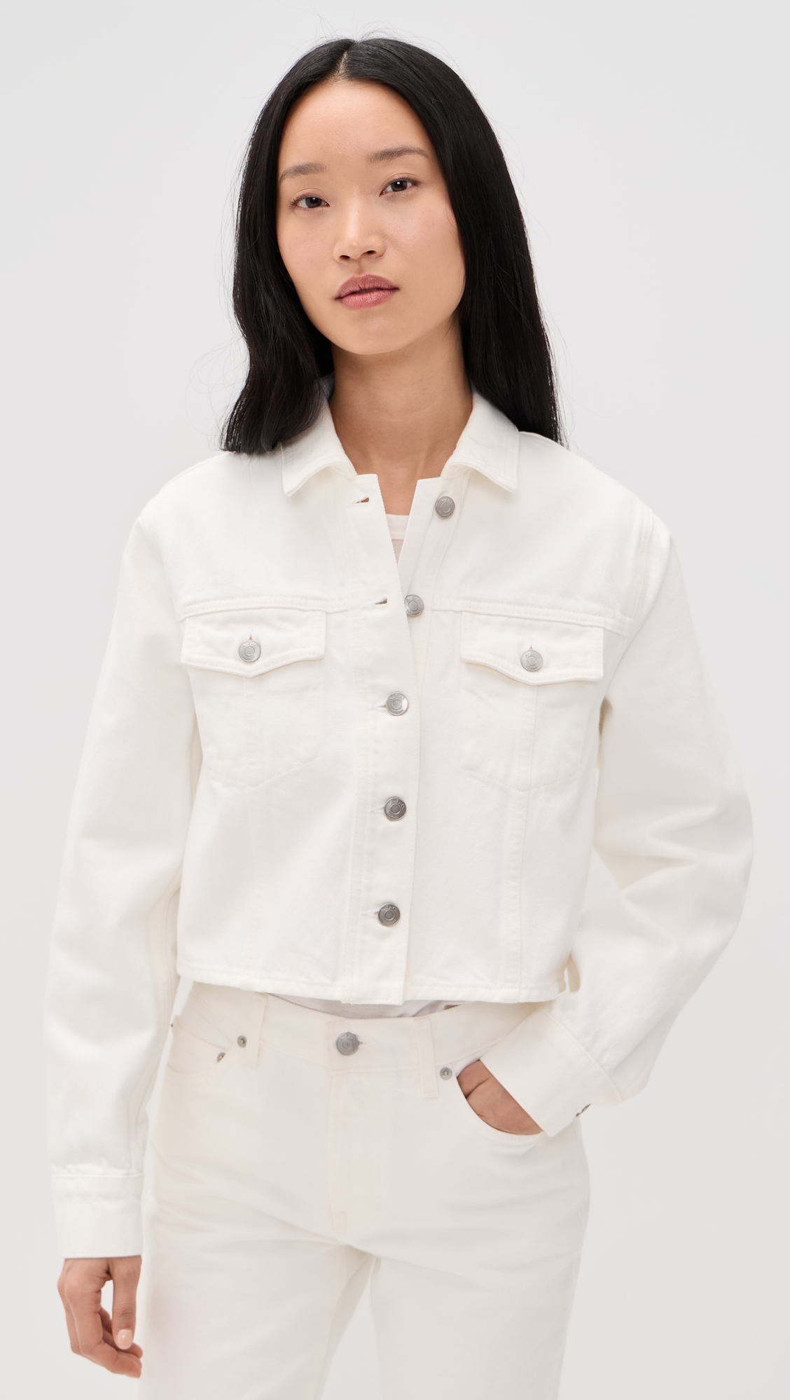 A. L.C. The 713 Denim Jacket White