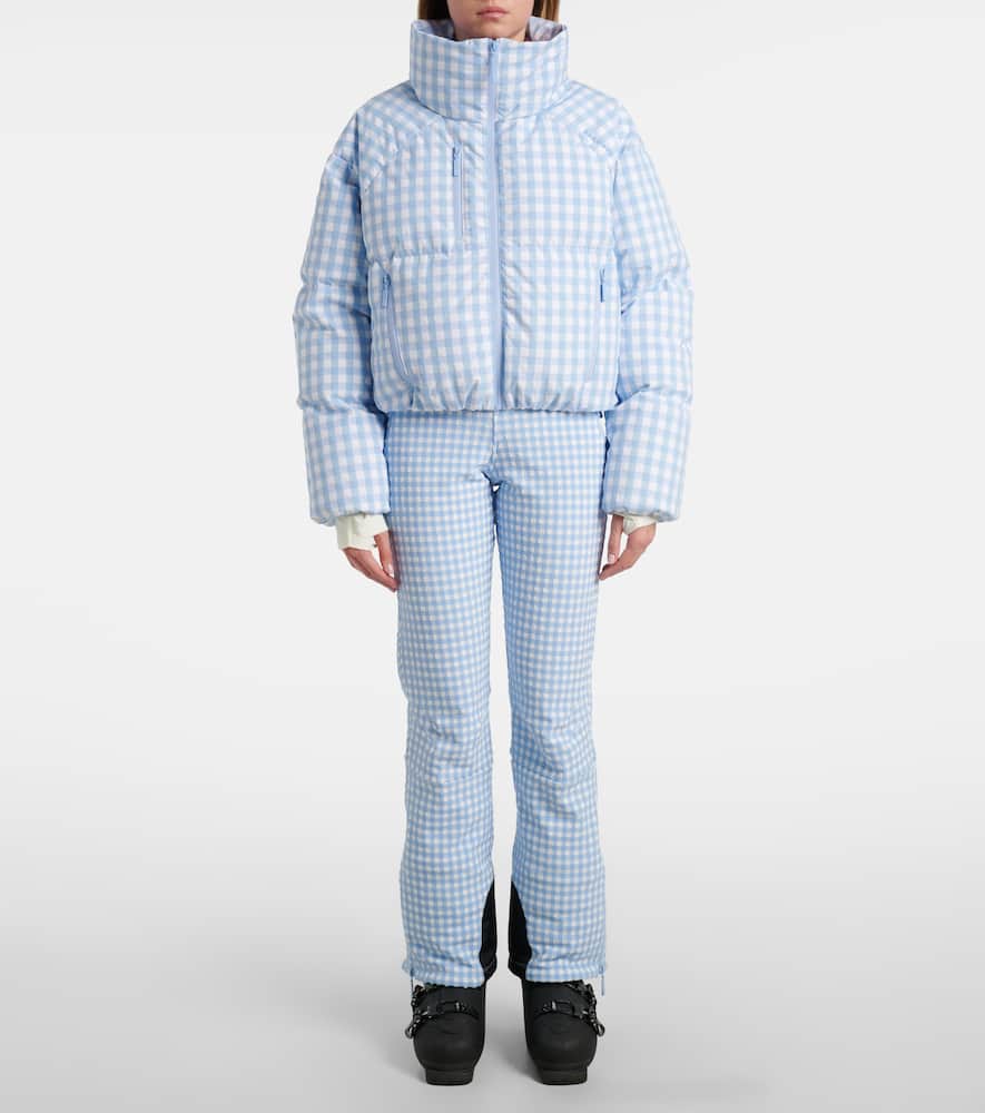 Cortina gingham down ski jacket