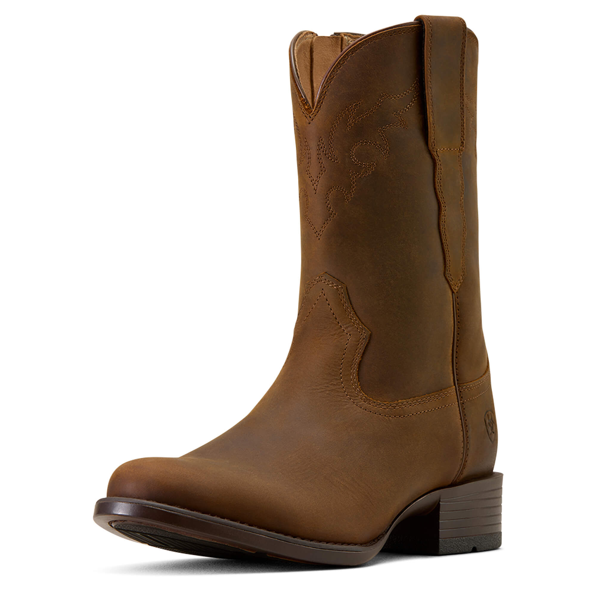 Men's Sonoro Roper Toe Western Boots in Distressed Brown, D Medium Width, Size 7, by