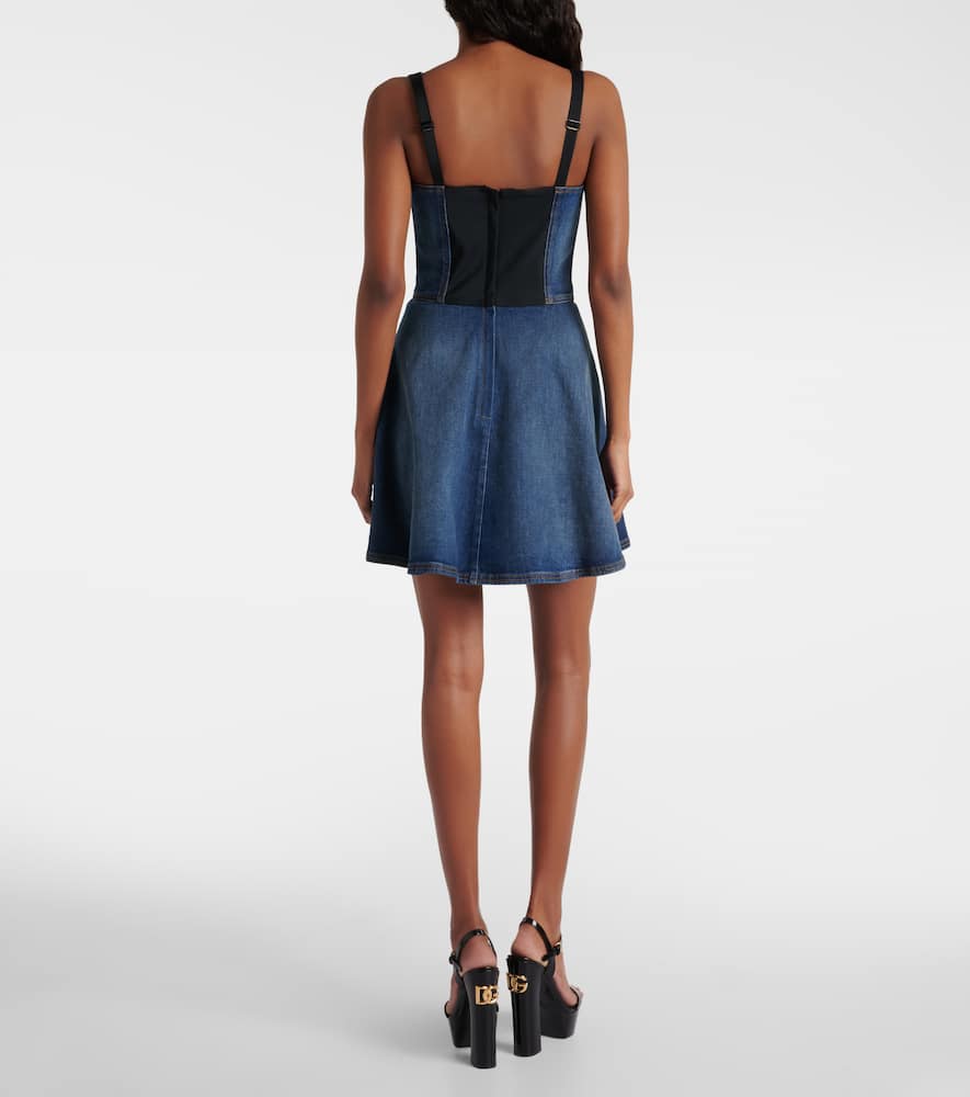 Corset denim minidress