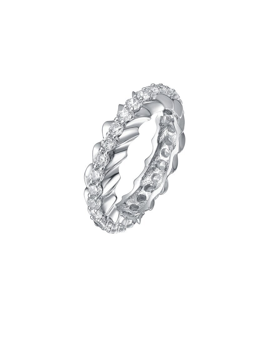 Rhodium Plated Cz Eternity Ring