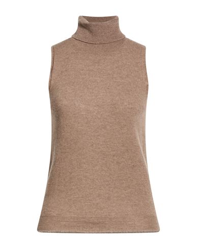 Woman Turtleneck Taupe Size ONESIZE Wool, Cashmere