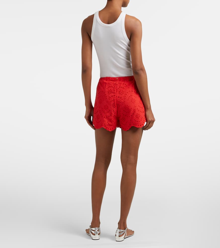 Broderie anglaise cotton shorts