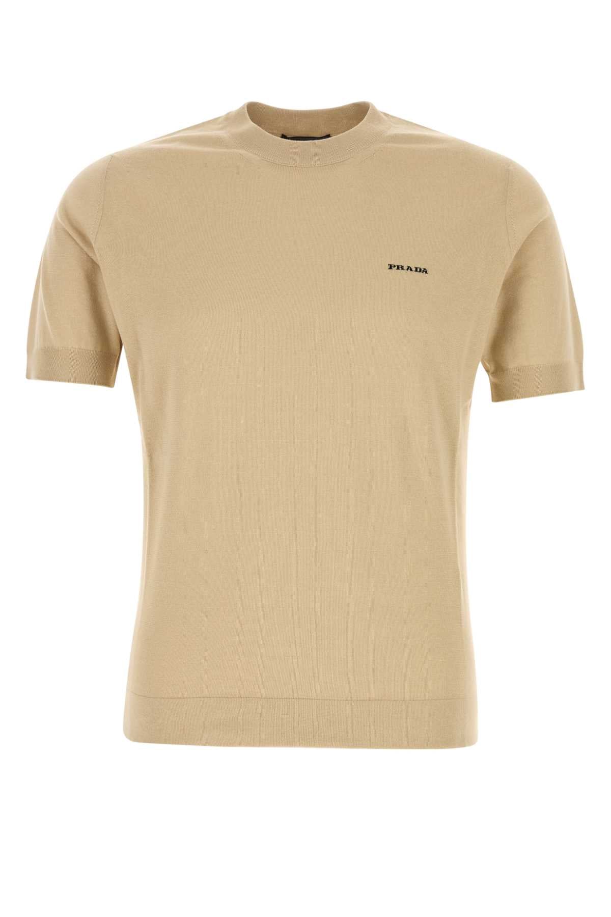 Cotton Knit Sweater — Beige