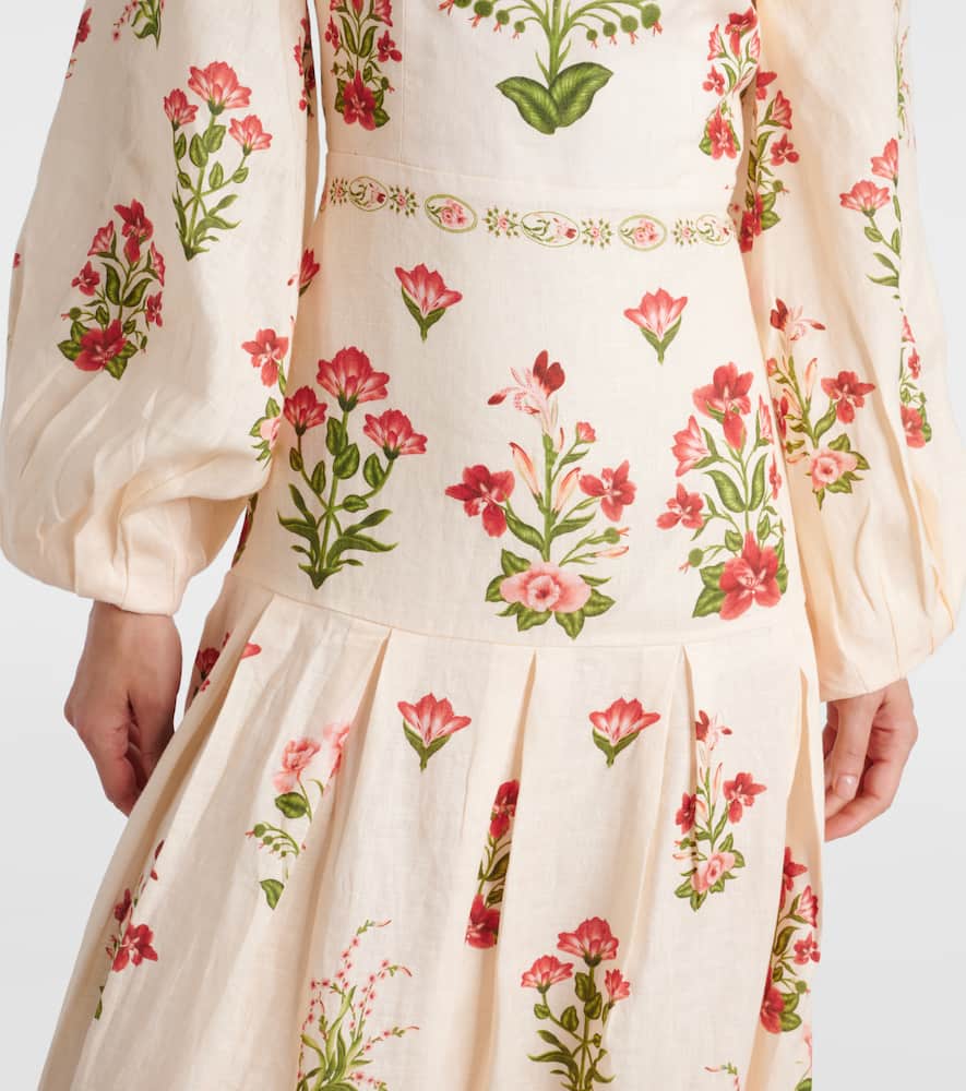 Senlis Canna off-shoulder linen maxi dress