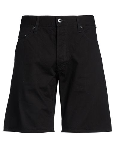 Man Shorts & Bermuda Shorts Black Size 30 Cotton