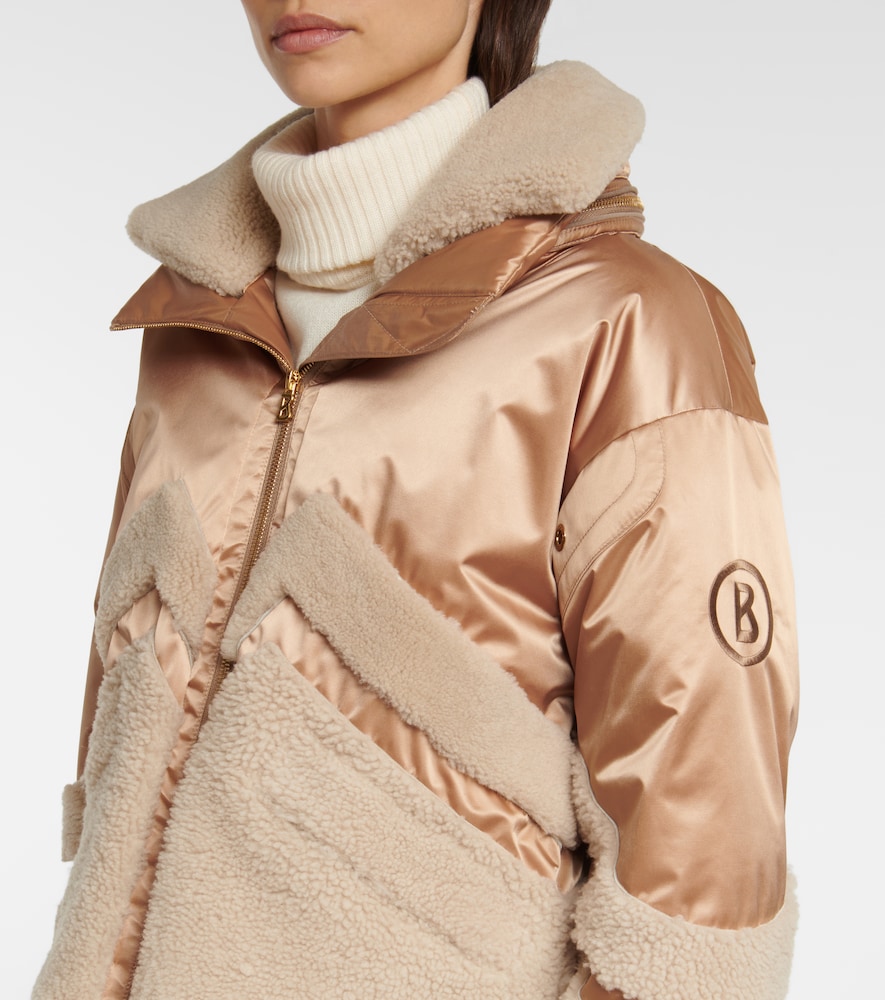 Milia shearling-paneled down ski jacket