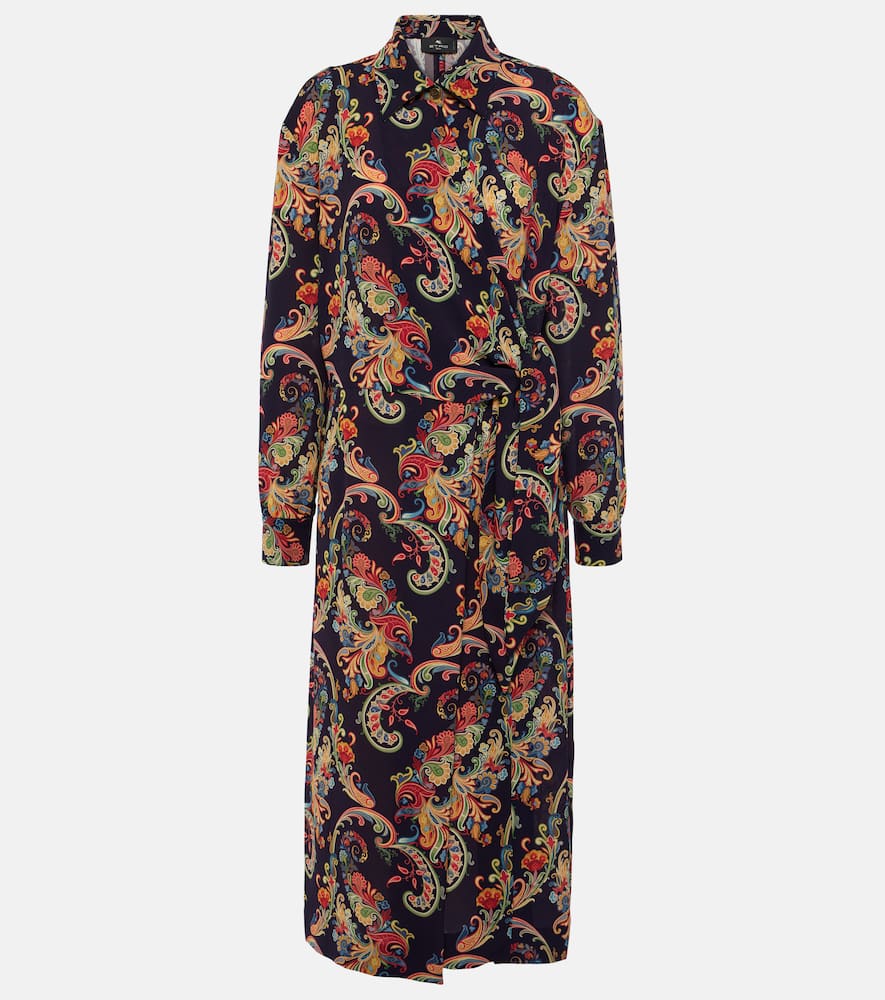Paisley shirt dress